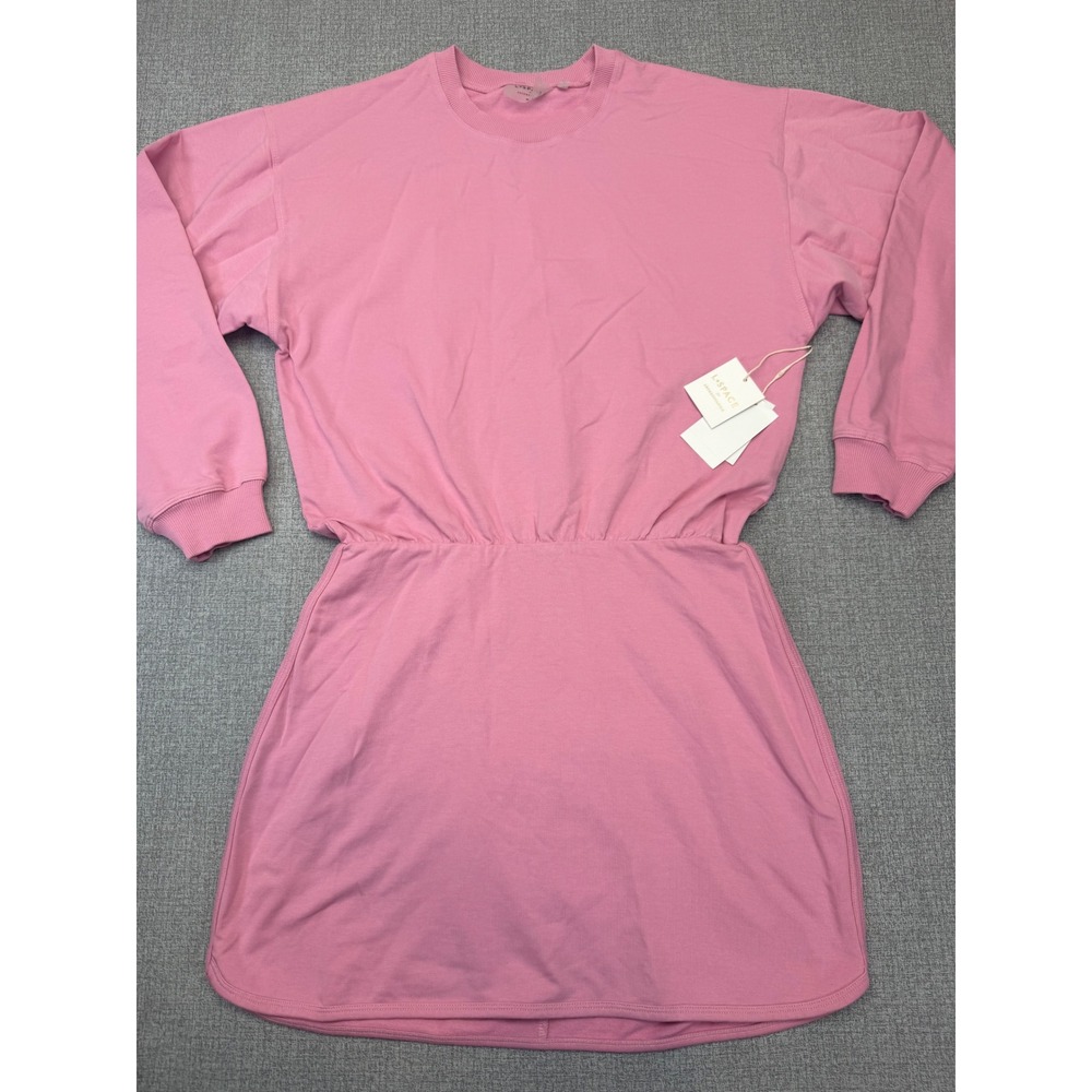 L*Space Anthropologie Groove Dress M NWT Pink Long Sleeve Sweatshirt Mini $139